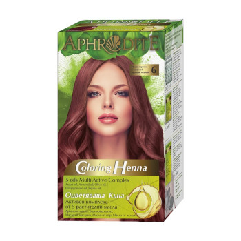 APHRODITE къна за коса, номер 6, Медно червено
