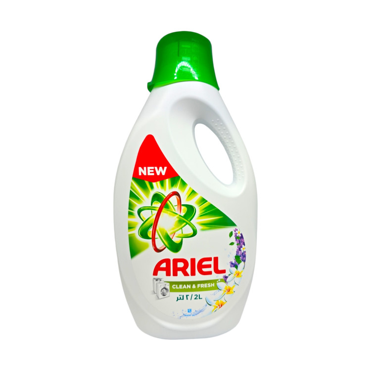 ARIEL течен перилен препарат, 2000мл, 35 пранета, Универсално пране, Clean & Fresh