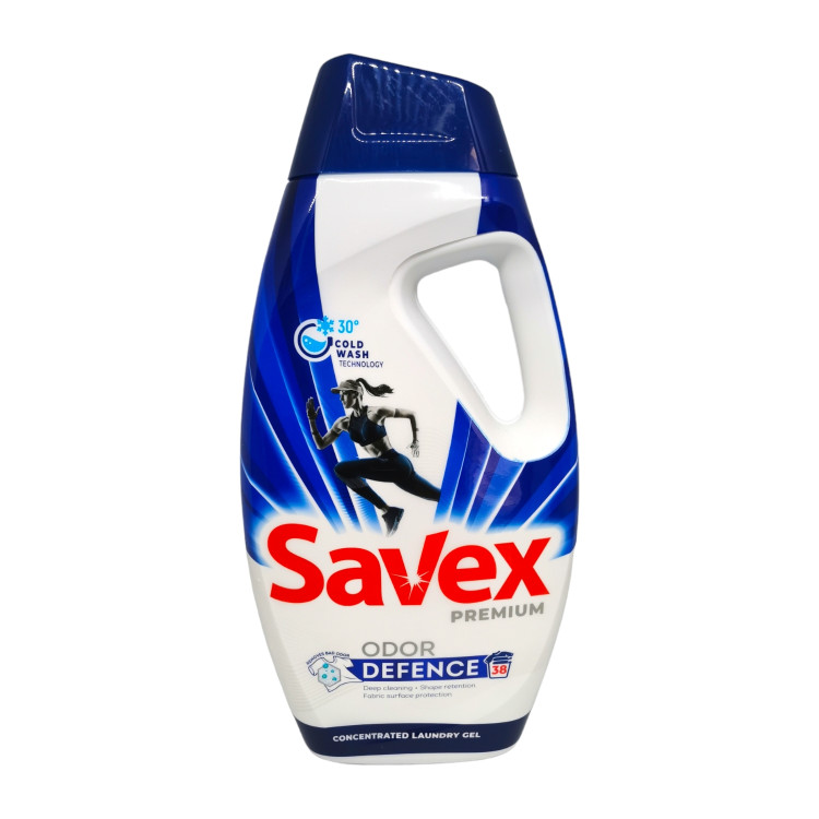 SAVEX premium течен перилен препарат, 1,71л, 38 пранета, Спортни дрехи, Odor defence