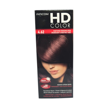 FARCOM HD color, Боя за коса, Номер 4.62, Iridescent chestnut red FARCOM HD color, Боя за коса, Номер 4.62, Iridescent chestnut red