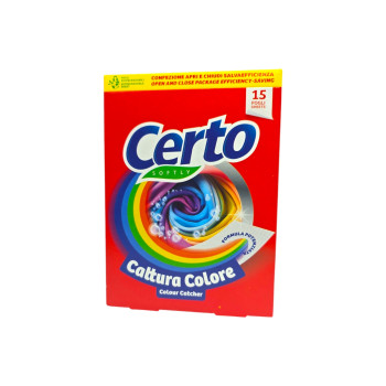 CERTO цветоулавящи кърпи за цветно пране, 15 броя CERTO цветоулавящи кърпи за цветно пране, 15 броя