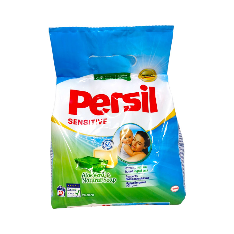 PERSIL прах за пране, Sensitive, 17 пранета, 1.02кг