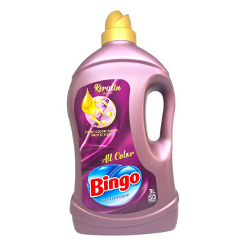 BINGO течен перилен препарат, 50 пранета, 3 литра, Цветно пране, Tum Renkler BINGO течен перилен препарат, 50 пранета, 3 литра, Цветно пране, Tum Renkler