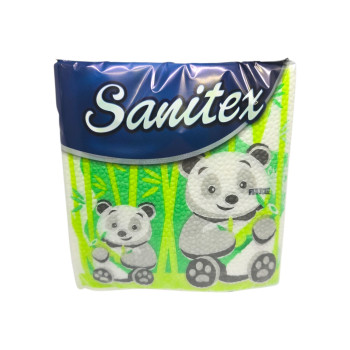 SANITEX салфетки, 60бр, 33х33см, Панда SANITEX салфетки, 60бр, 33х33см, Панда