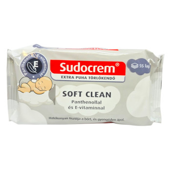 SUDOCREM Бебешки мокри кърпички Soft Clean, 55 бр.
