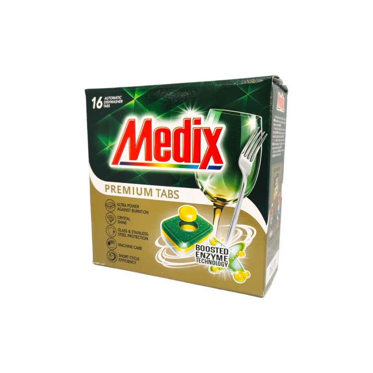 MEDIX таблетки за съдомиялна машина, Premium, 16 броя 
