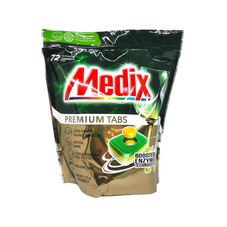 MEDIX таблетки за съдомиялна машина, Premium, 72 броя 