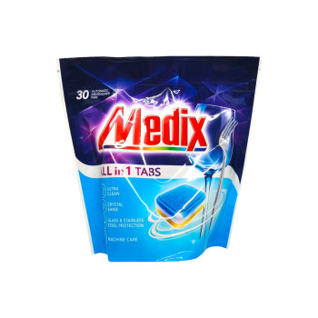 MEDIX таблетки за съдомиялна машина, All in One, 30 броя 