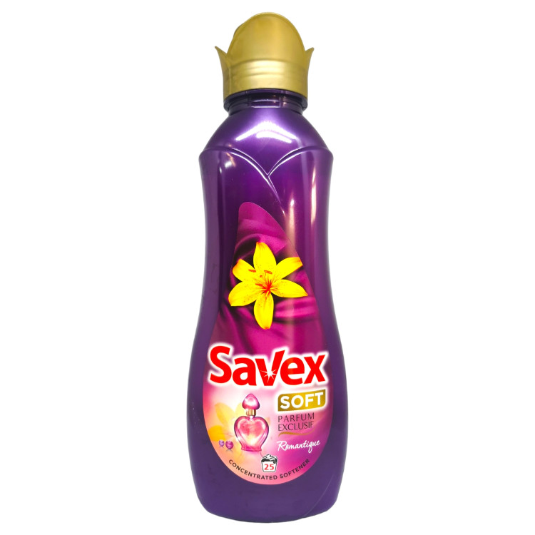 SAVEX soft омекотител за пране, 25 пранета, 900мл, Romantique