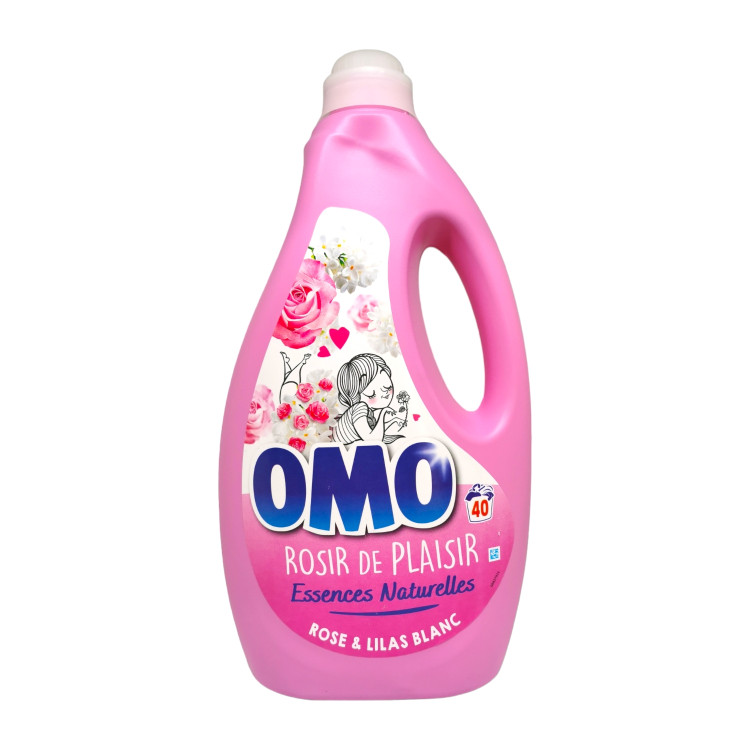 OMO течен перилен препарат, 40 пранета, 2000мл, Универсално пране, Rosa & Lilac blanc