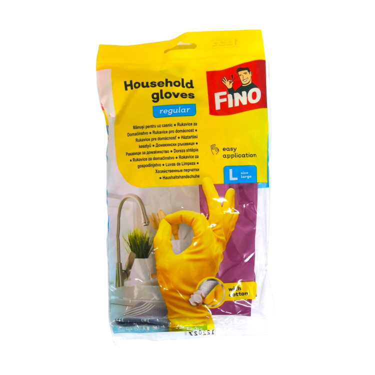 FINO домакински ръкавици, Regular, Размер L, 1 чифт