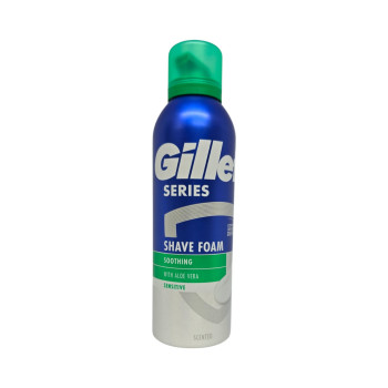 GILLETTE пяна за бръснене, Series, Soothing, Алое вера, 200мл GILLETTE пяна за бръснене, Series, Soothing, Алое вера, 200мл