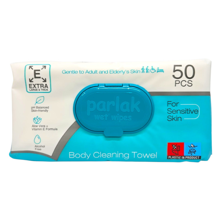 PARLAK мокри кърпи за тяло, 50 броя
