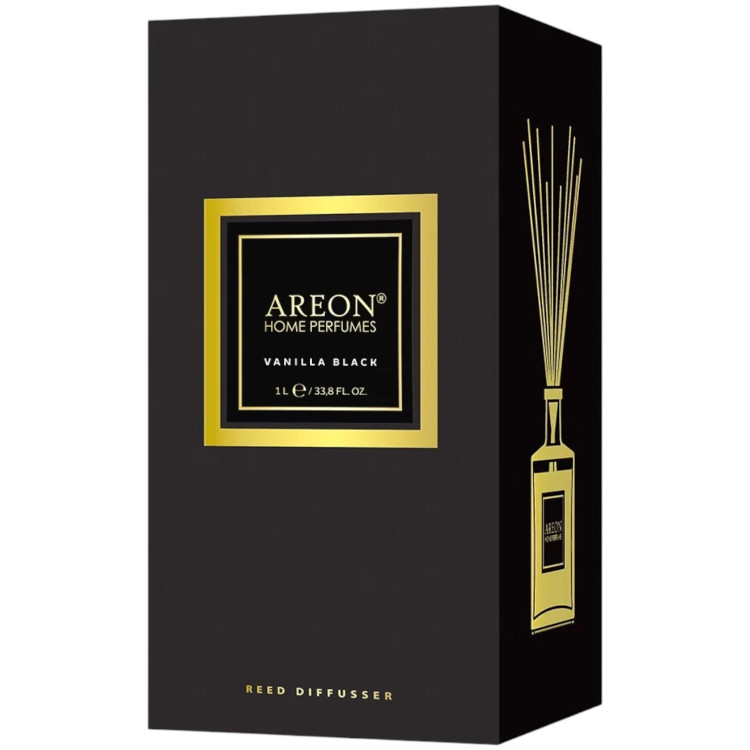AREON домашен парфюм с клечки, 1 литър, Vanilla Black AREON домашен парфюм с клечки, 1 литър, Vanilla Black