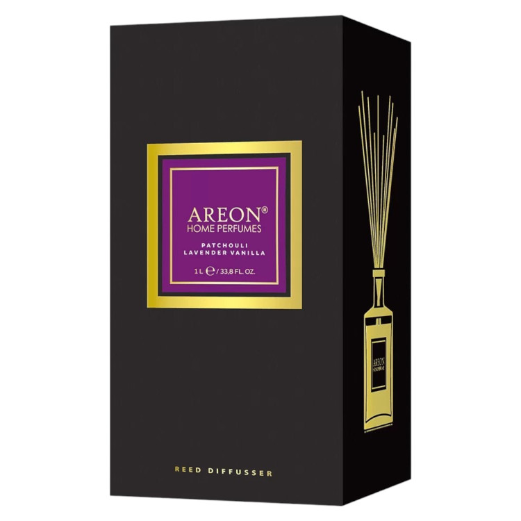 AREON домашен парфюм с клечки, 1 литър, Patchouli lavender vanilla AREON домашен парфюм с клечки, 1 литър, Patchouli lavender vanilla