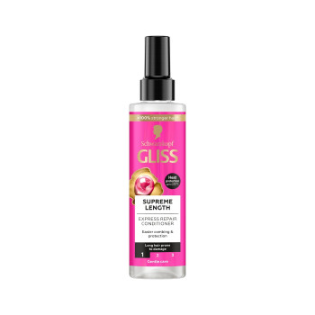 SCHWARZKOPF GLISS Спрей балсам Supreme Length за дълга коса, склонна към увреждане, 200 мл SCHWARZKOPF GLISS Спрей балсам Supreme Length за дълга коса, склонна към увреждане, 200 мл