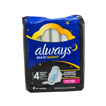 ALWAYS MAXI NIGHT, дамски превръзки, Night, 8 бр