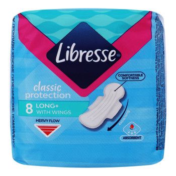 LIBRESSE дамски превръзки classic protection Long , 8бр