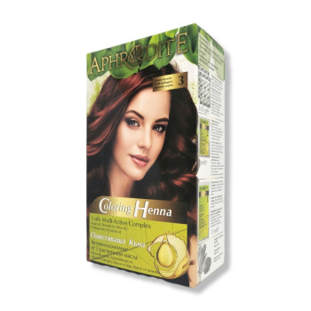 APHRODITE къна за коса, номер 3, Тъмен махагон