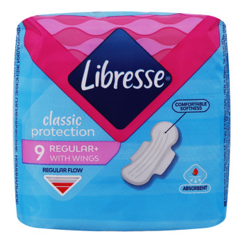 LIBRESSE дамски превръзки classic protection Regular, 9бр