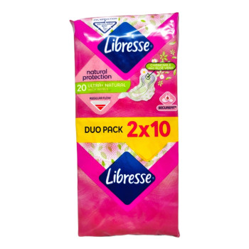 LIBRESSE дамски превръзки, Ultra natural, Лайка и алое вера, 20 броя