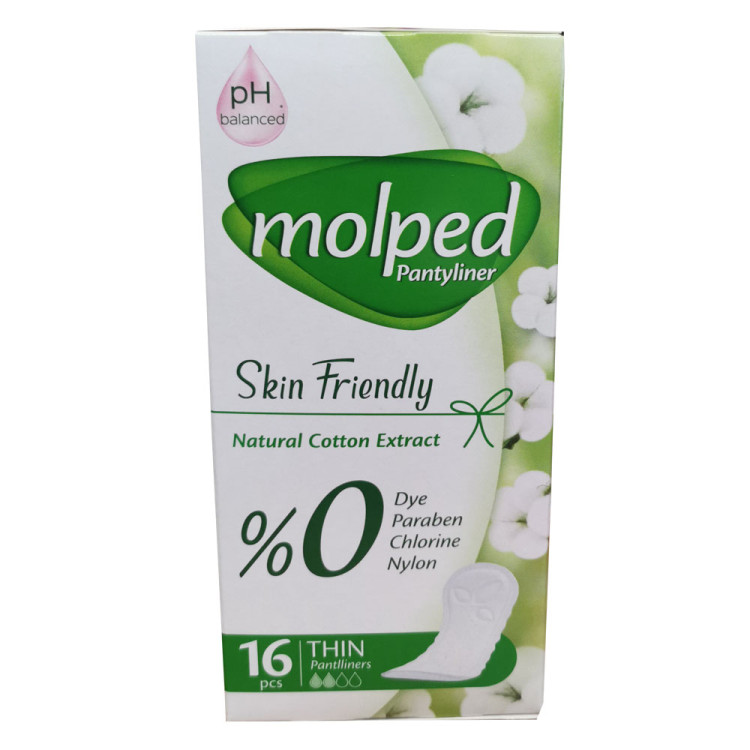 Molped Natural cotton extract, памучни ежедневни дамски превъзки,16 броя Molped Natural cotton extract, памучни ежедневни дамски превъзки,16 броя