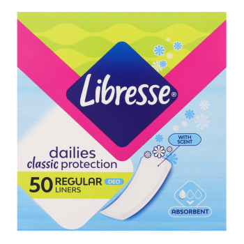 LIBRESSE ежедневни дамски превръзки, Classic, Deo, 50 броя