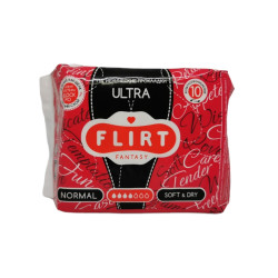 FLIRT дамски превръзки, Normal, Soft & dry, 10броя