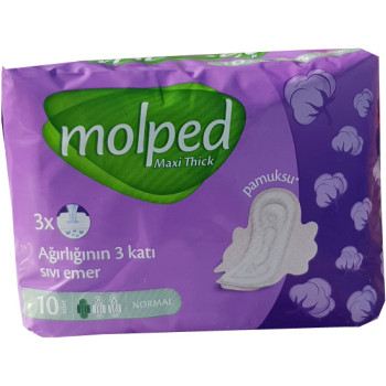 Molped класик дамски превръзки памучни 10 броя Molped класик дамски превръзки памучни 10 броя