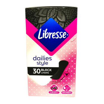 LIBRESSE ежедневни дамски превръзки, Dailies Style, Black liners, 30 броя