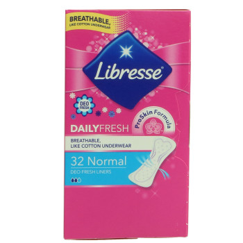 LIBRESSE дамски превръзки ежедневни 32 броя daily fresh LIBRESSE дамски превръзки ежедневни 32 броя daily fresh