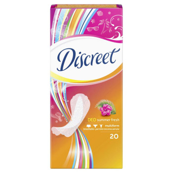 DISCREET ежедневни дамски превръзки, Deo summer fresh, 20броя
