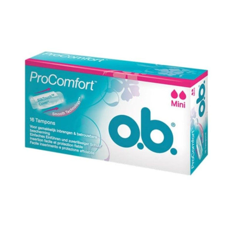 O.B хигиенни тампони, ProComfort, Mini, 16 броя