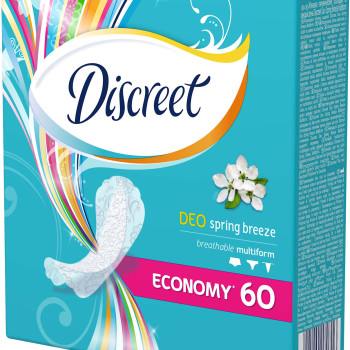 DISCREET ежедневни дамски превръзки, Spring breeze, 60 броя