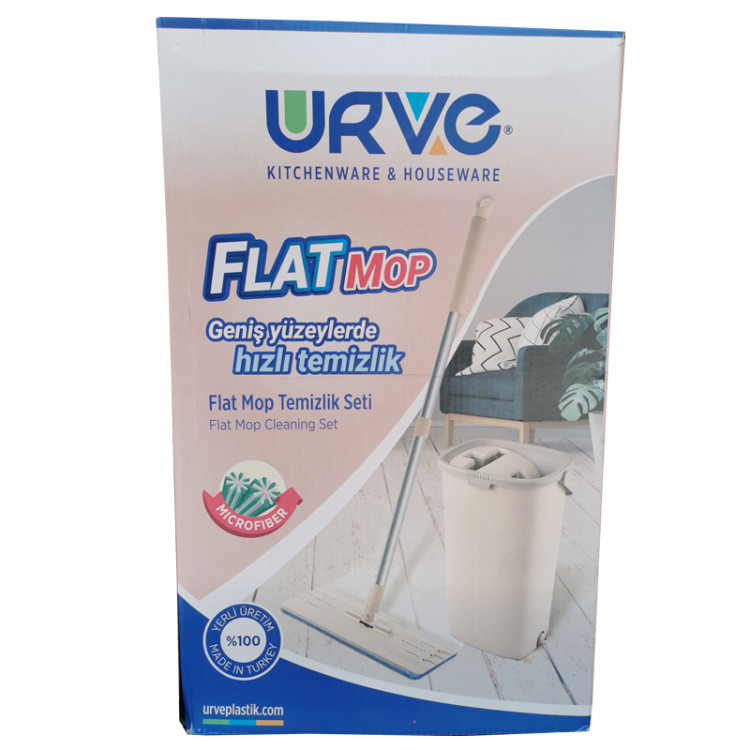 URVE flat mop комплект за почистване, микрофибър