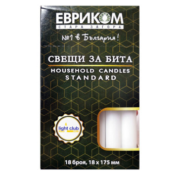 ЕВРИКОМ свещи за бита, 18 х 175мл, 18 броя