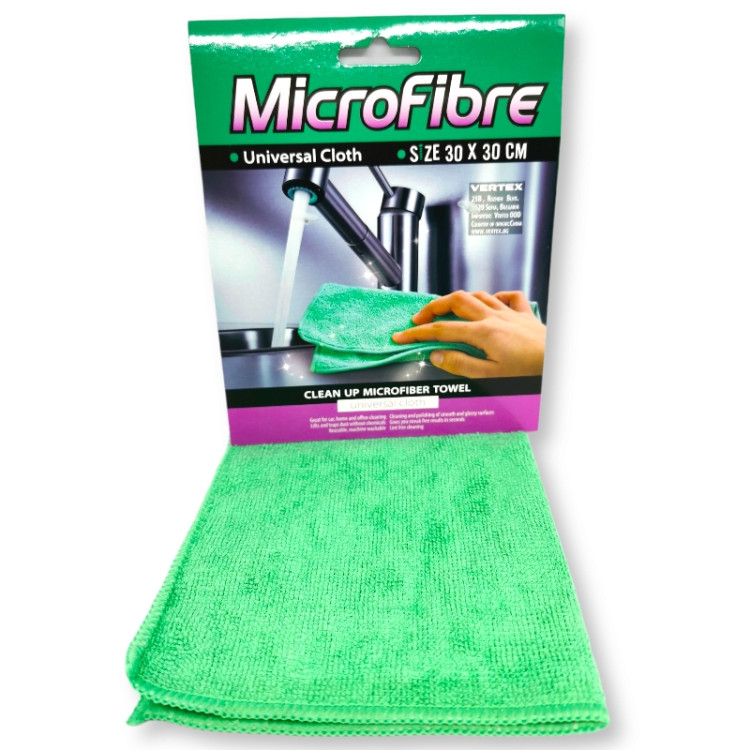 MICROFIBRE микрофибърна кърпа, Универсална, Зелена, 30х30см, 1 брой