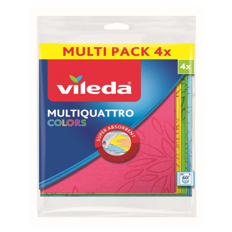 VILEDA кърпи, Multiquattro colors, 4 броя