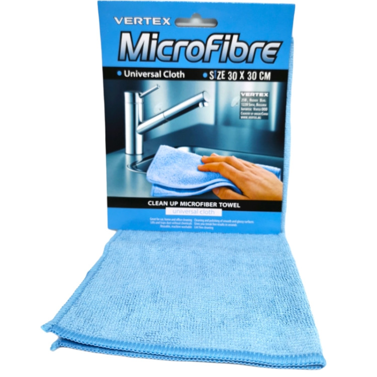 MICROFIBRE микрофибърна кърпа, Универсална, Синя, 30х30см, 1 брой
