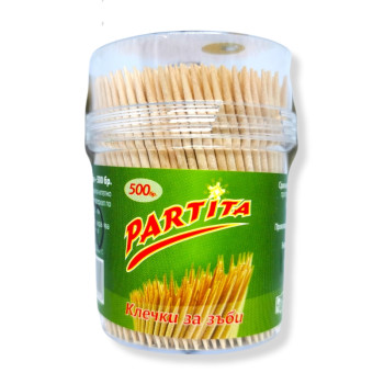 PARTITA клечки за зъби, Кутия, 500 броя PARTITA клечки за зъби, Кутия, 500 броя