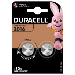 DURACELL батерия, 2016, 2 броя 