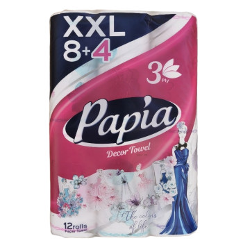 PAPIA домакинска хартия, Декор, 12 броя