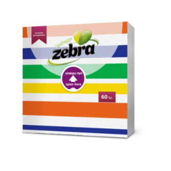 ZEBRA салфетки, Райе, 60 броя