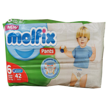 MOLFIX pants бебешки гащи 6, 38 броя, 15кг+ MOLFIX pants бебешки гащи 6, 38 броя, 15кг+
