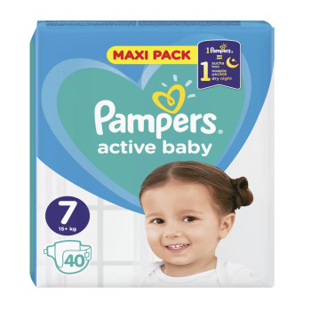 PAMPERS VPP aktiv baby, номер 7, 15кг+, 40 броя PAMPERS VPP aktiv baby, номер 7, 15кг+, 40 броя