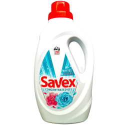 Savex white & color течен перилен препарат за цветно и бяло пране, 1,1л, 20пр
