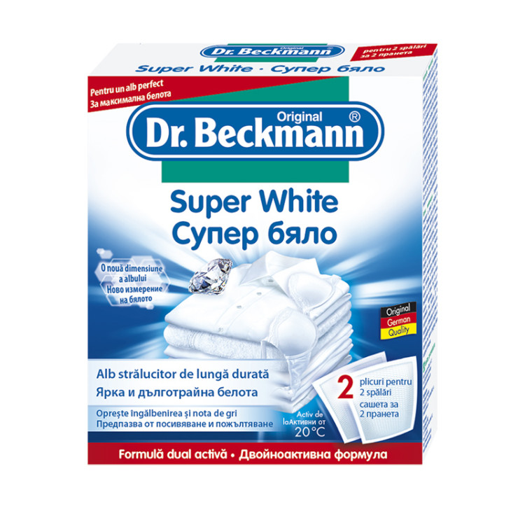 Dr.beckmann препарат дози са супер бяло пране 2х40гр