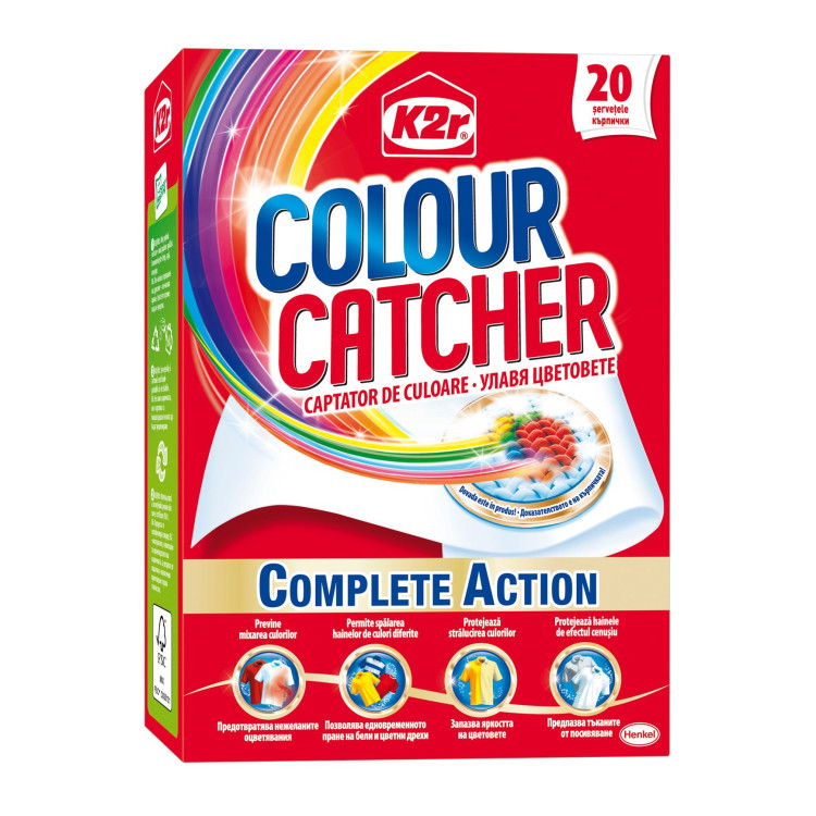 K2r Colour Catcher - Цветоулавящи кърпи за цветно пране 20бр