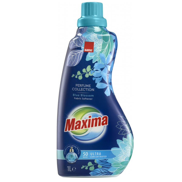 Sano maxima омекотител за пране 1 литър за 50пр, Blue Blossom