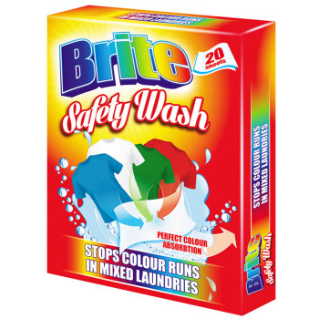 BRITE цветоулавящи кърпи за цветно пране, 20 броя BRITE цветоулавящи кърпи за цветно пране, 20 броя